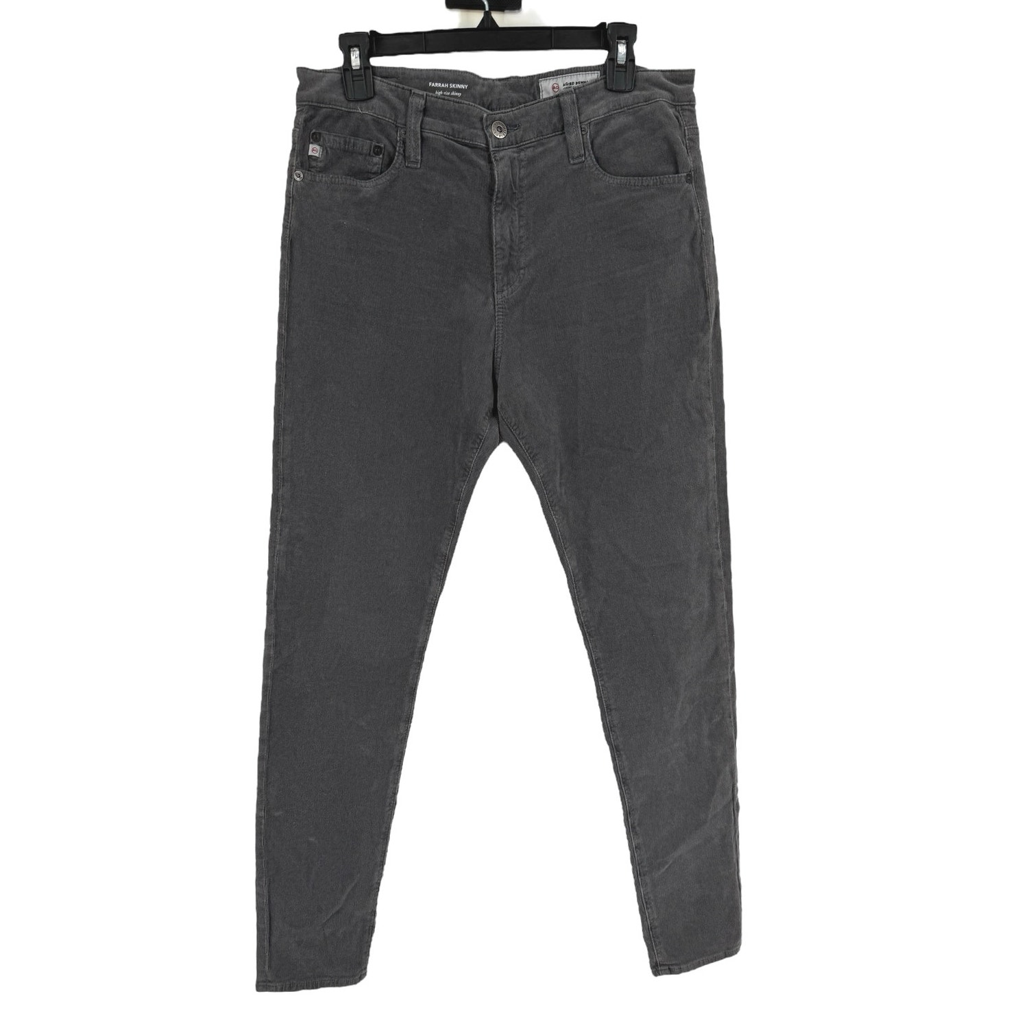 Adriano Goldschmied Ag The Farrah High Waist Corduroy Jeans Gray Size 32